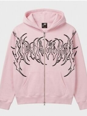 NWT Civil Regime Mega Hesh Core Zip Up Hoodie Baby Pink Large SOLD OUT